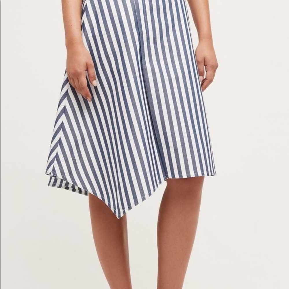 NWT Anthropologie Maeve assymetrical striped summer midi skirt - Picture 2 of 8